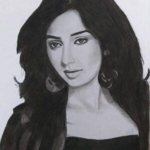 Shreya Ghoshal Pencil Sketch